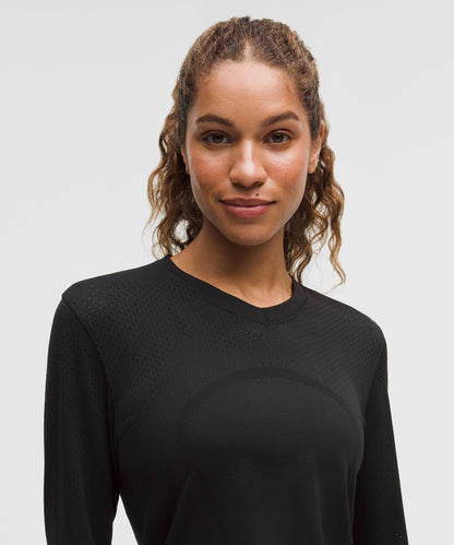 Lululemon Women's Swiftly Open-Hole V-Neck Long-Sleeve Shirt