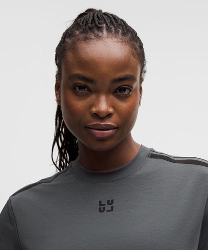 Lululemon Women's Jersey Training Cropped Short-Sleeve Shirt *Flocked