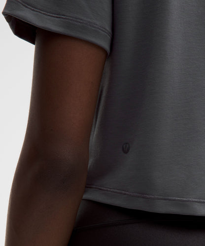 Lululemon Women's Jersey Training Cropped Short-Sleeve Shirt *Flocked