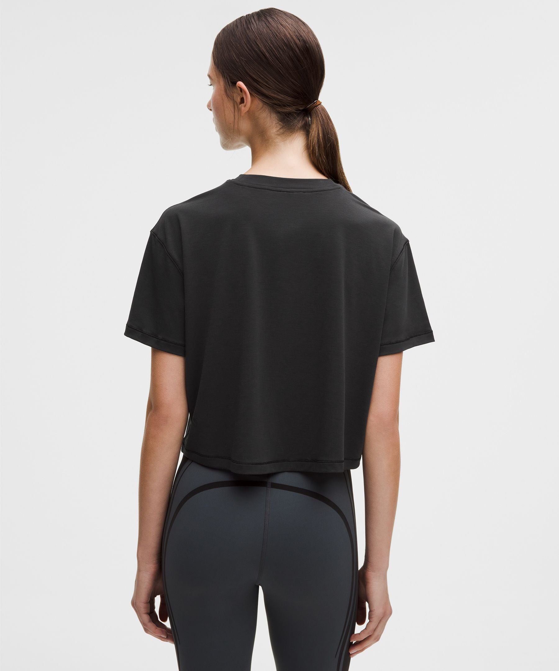 Lululemon Women's Jersey Training Cropped Short-Sleeve Shirt *Flocked