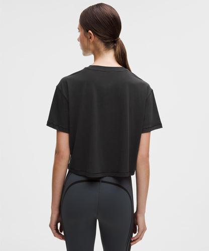 Lululemon Women's Jersey Training Cropped Short-Sleeve Shirt *Flocked