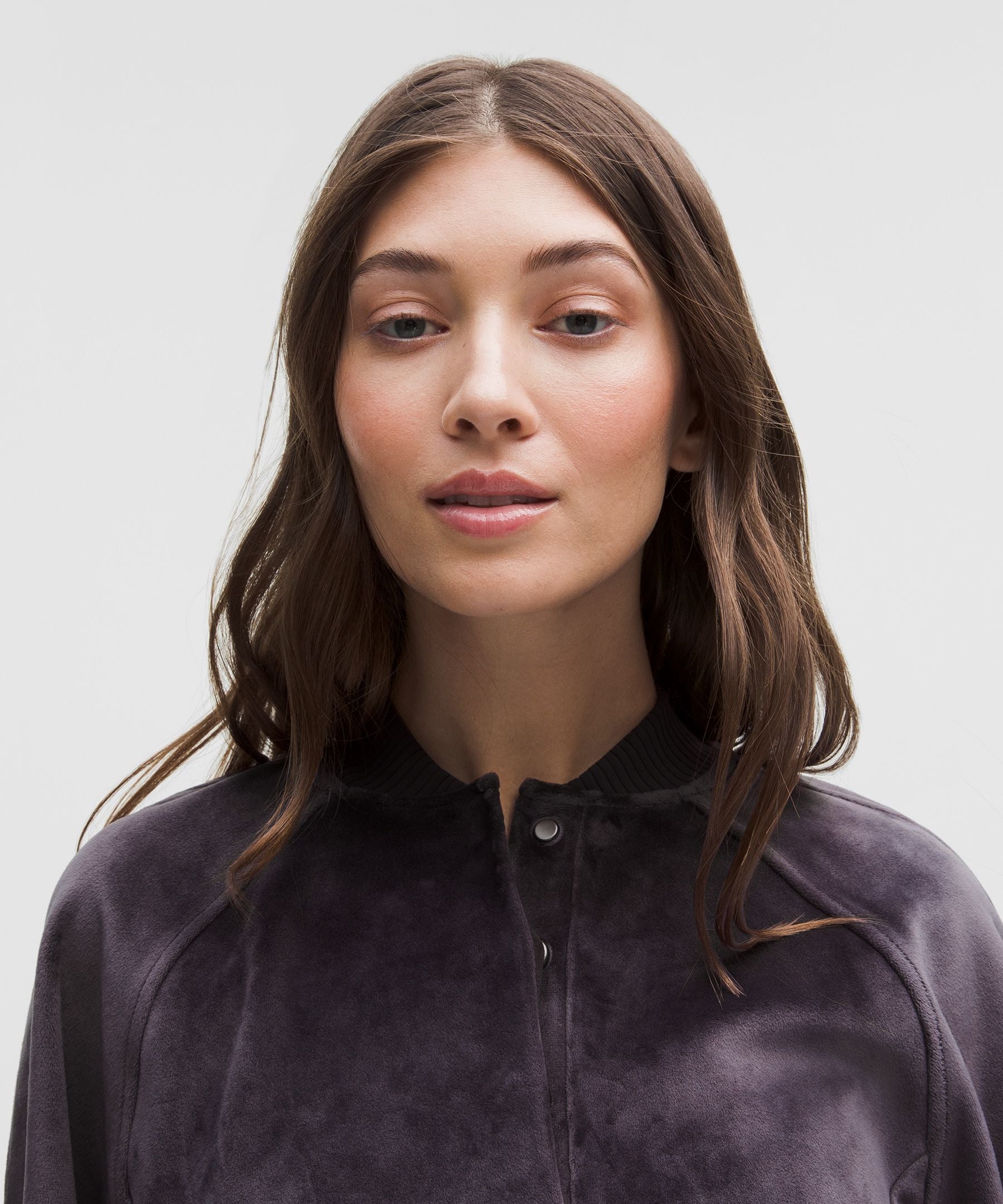 Lululemon Women's Scuba Cropped Henley Pullover *Velvet