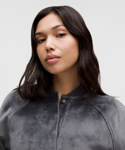 Lululemon Women's Scuba Cropped Henley Pullover *Velvet