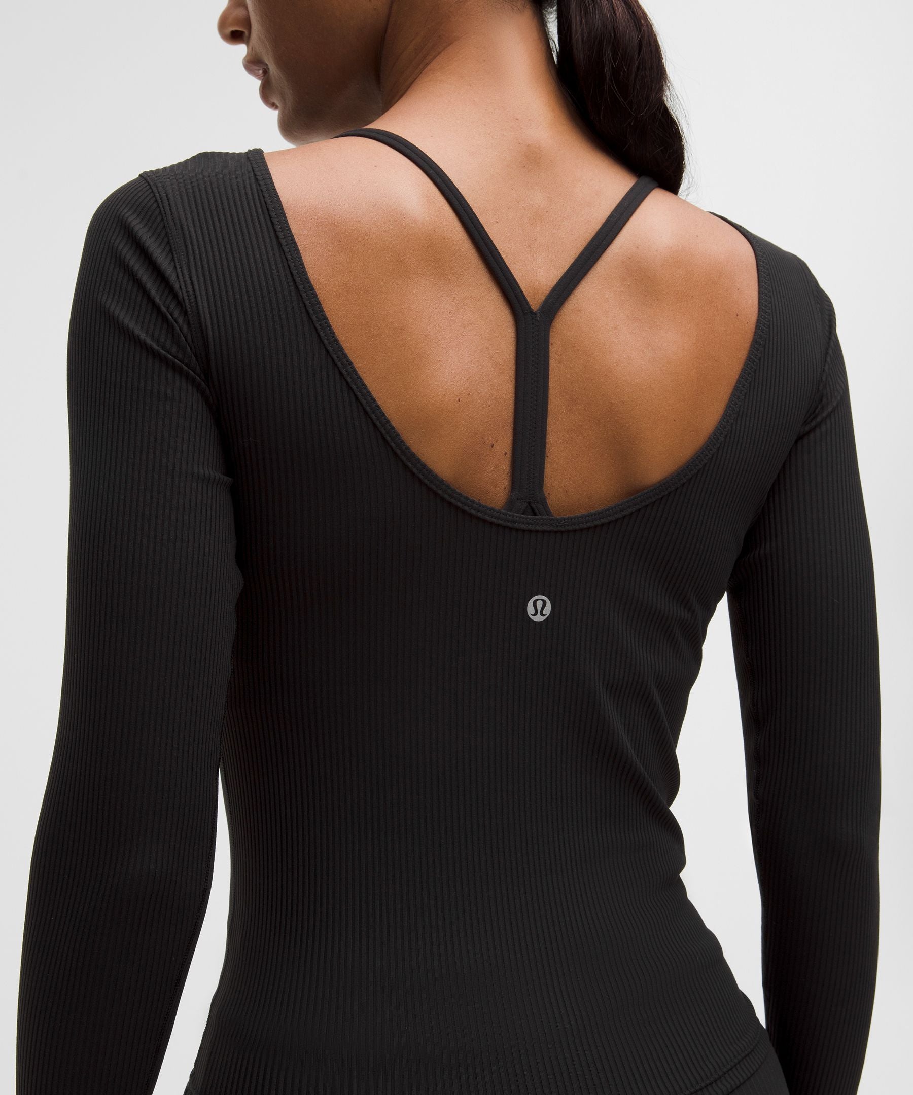 Lululemon Women's Ribbed Scoop-Back Yoga Long-Sleeve Shirt