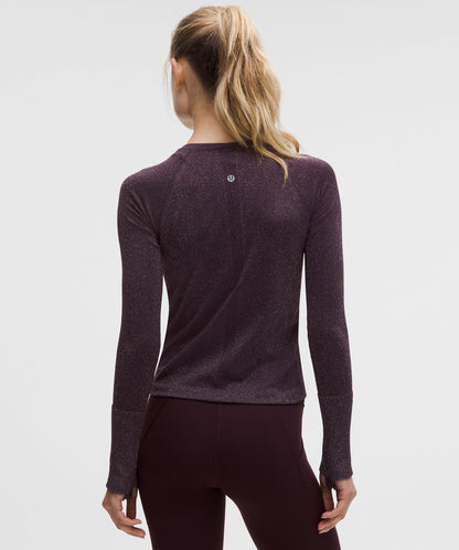 Lululemon Women's Swiftly Tech Long-Sleeve Shirt 2.0 Waist Length *Sparkle