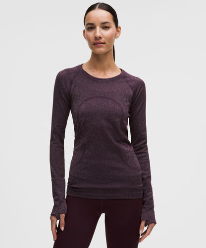 Lululemon Women's Swiftly Tech Long-Sleeve Shirt 2.0 Hip Length *Sparkle