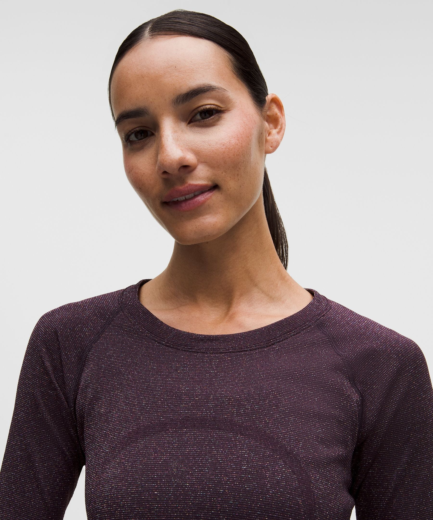 Lululemon Women's Swiftly Tech Long-Sleeve Shirt 2.0 Hip Length *Sparkle