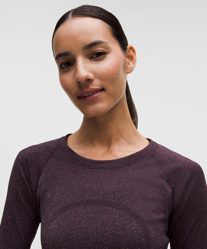Lululemon Women's Swiftly Tech Long-Sleeve Shirt 2.0 Hip Length *Sparkle