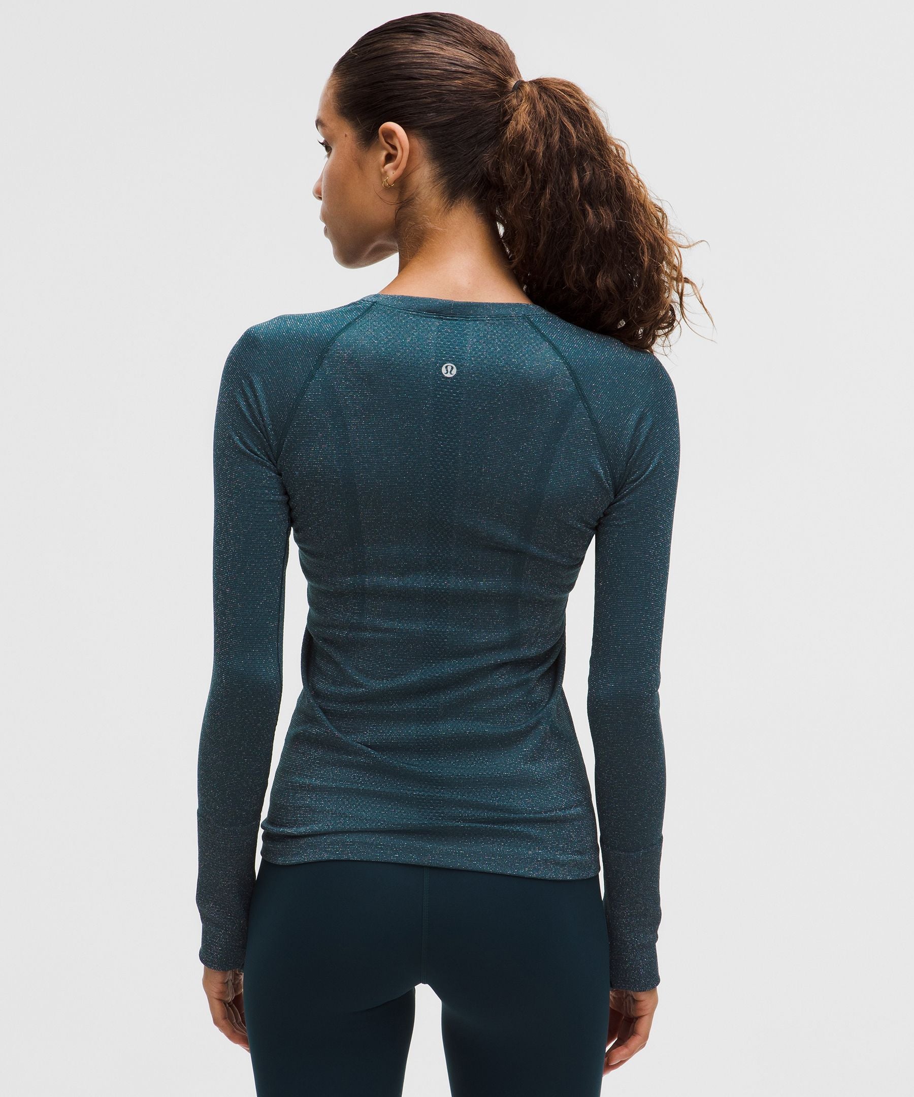 Lululemon Women's Swiftly Tech Long-Sleeve Shirt 2.0 Hip Length *Sparkle