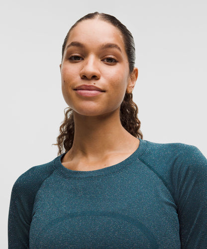 Lululemon Women's Swiftly Tech Long-Sleeve Shirt 2.0 Hip Length *Sparkle
