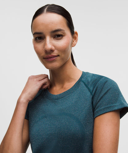 Lululemon Women's Swiftly Tech Short-Sleeve Shirt 2.0 Waist Length *Sparkle