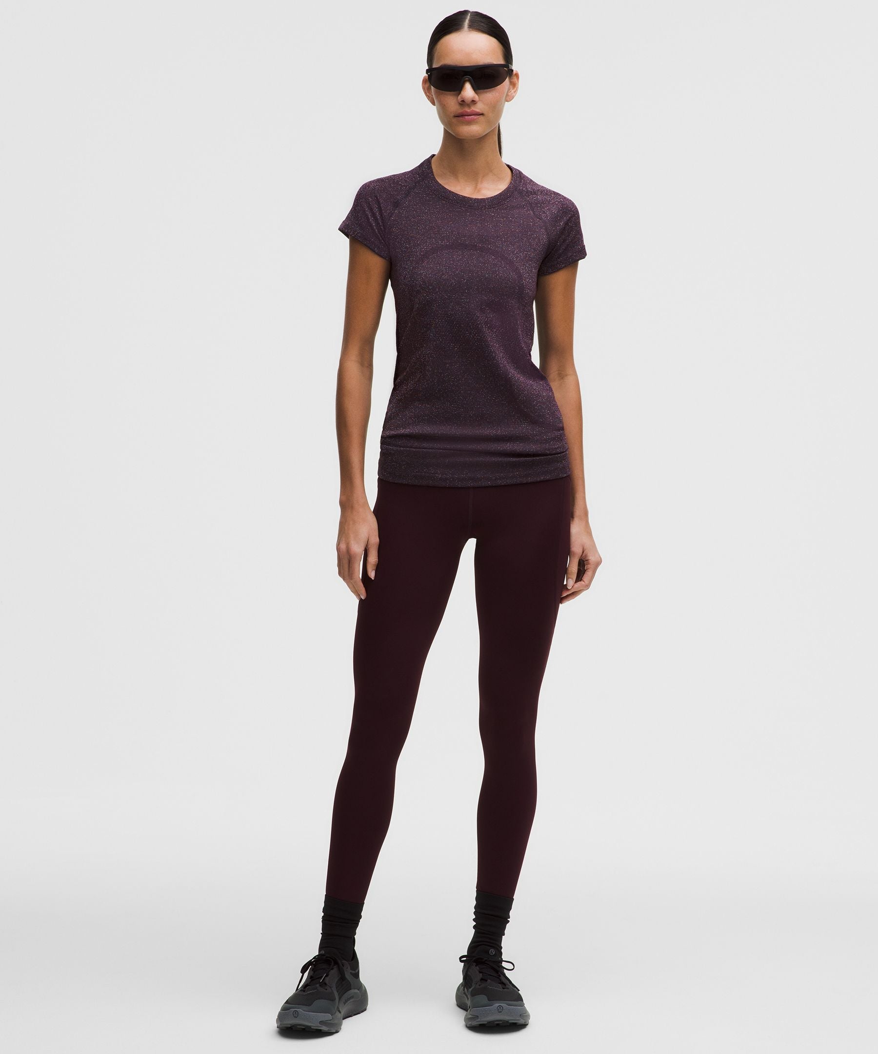 Lululemon Women's Swiftly Tech Short-Sleeve Shirt 2.0 Hip Length *Sparkle