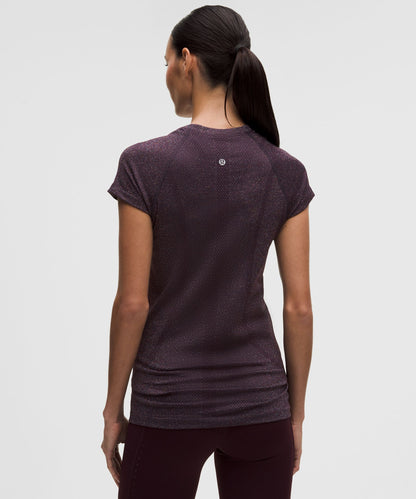 Lululemon Women's Swiftly Tech Short-Sleeve Shirt 2.0 Hip Length *Sparkle