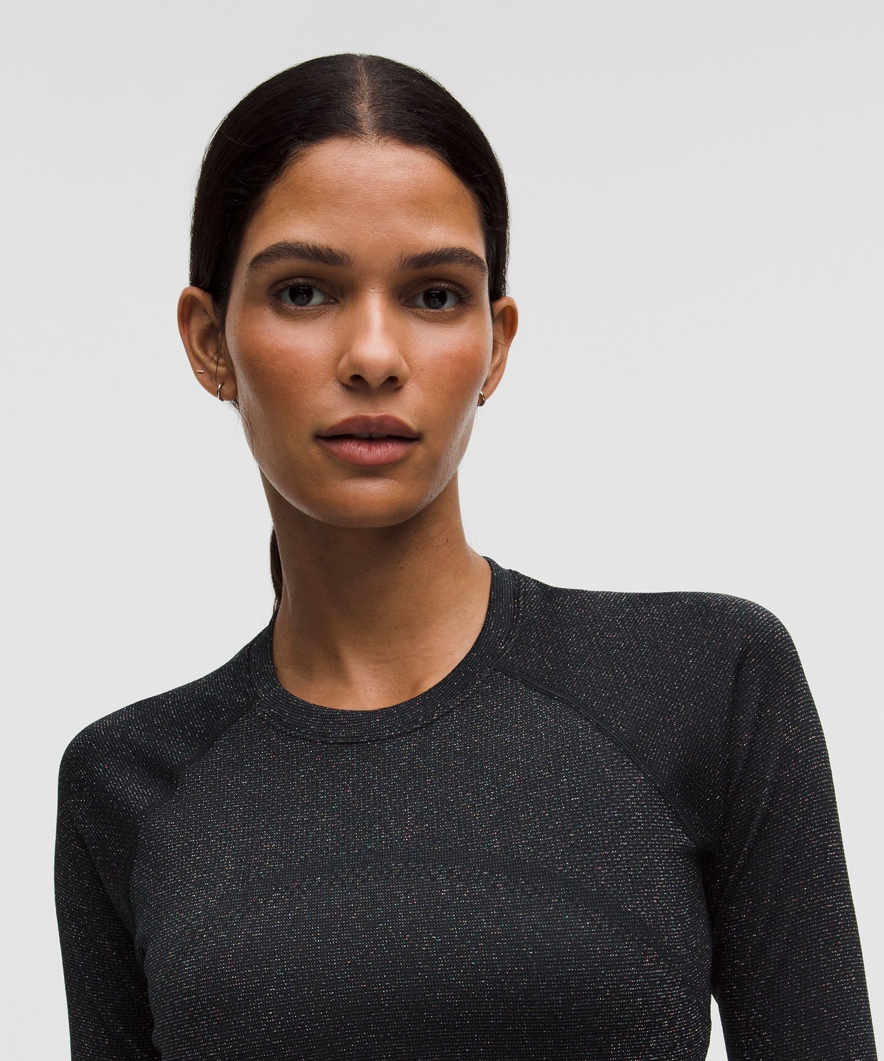 Lululemon Women's Swiftly Tech Cropped Long-Sleeve Shirt 2.0 *Sparkle