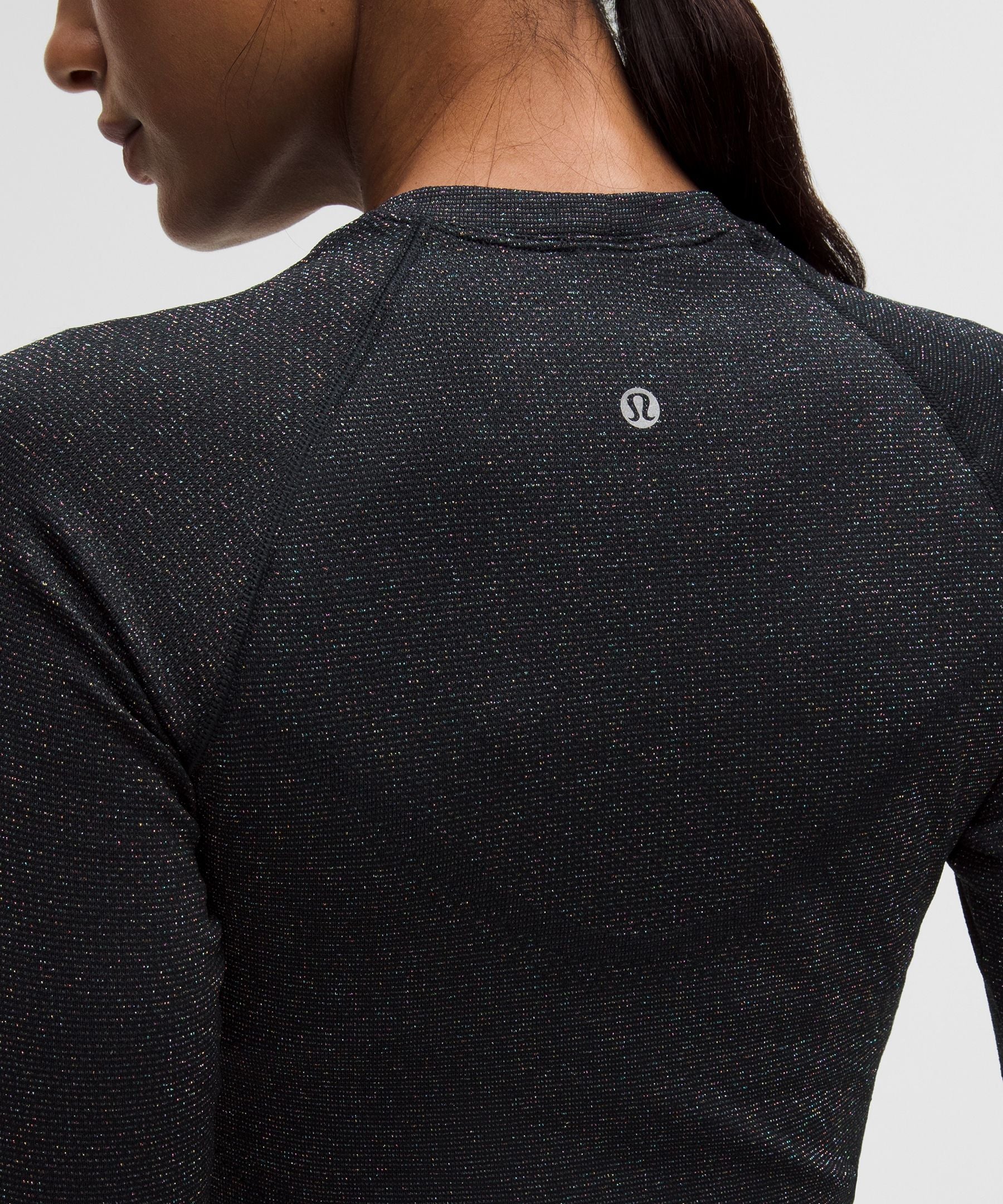Lululemon Women's Swiftly Tech Cropped Long-Sleeve Shirt 2.0 *Sparkle