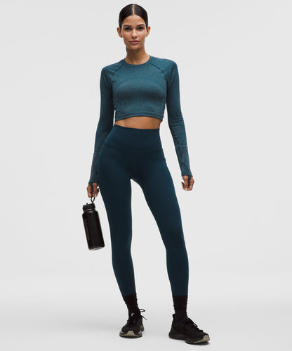 Lululemon Women's Swiftly Tech Cropped Long-Sleeve Shirt 2.0 *Sparkle