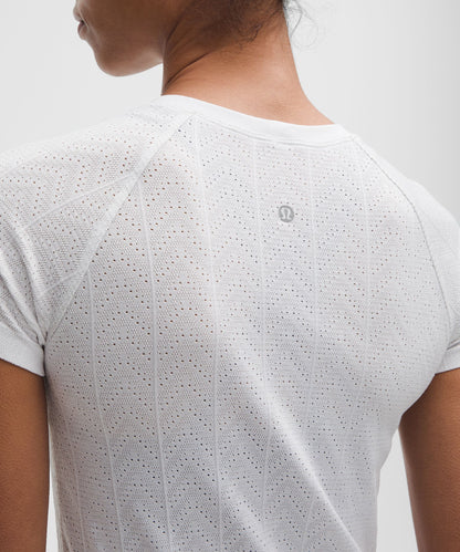 Lululemon Women's Swiftly Pointelle Short-Sleeve Shirt *Hip Length
