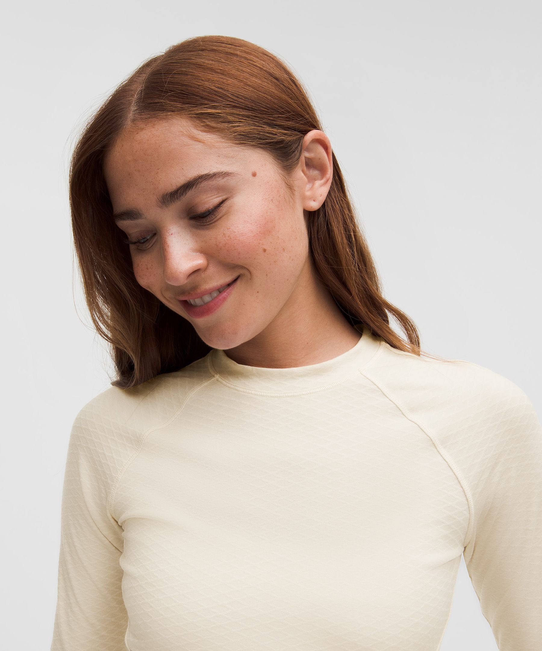 Lululemon Women's Diamond-Texture Wool-Blend Crewneck Base Layer