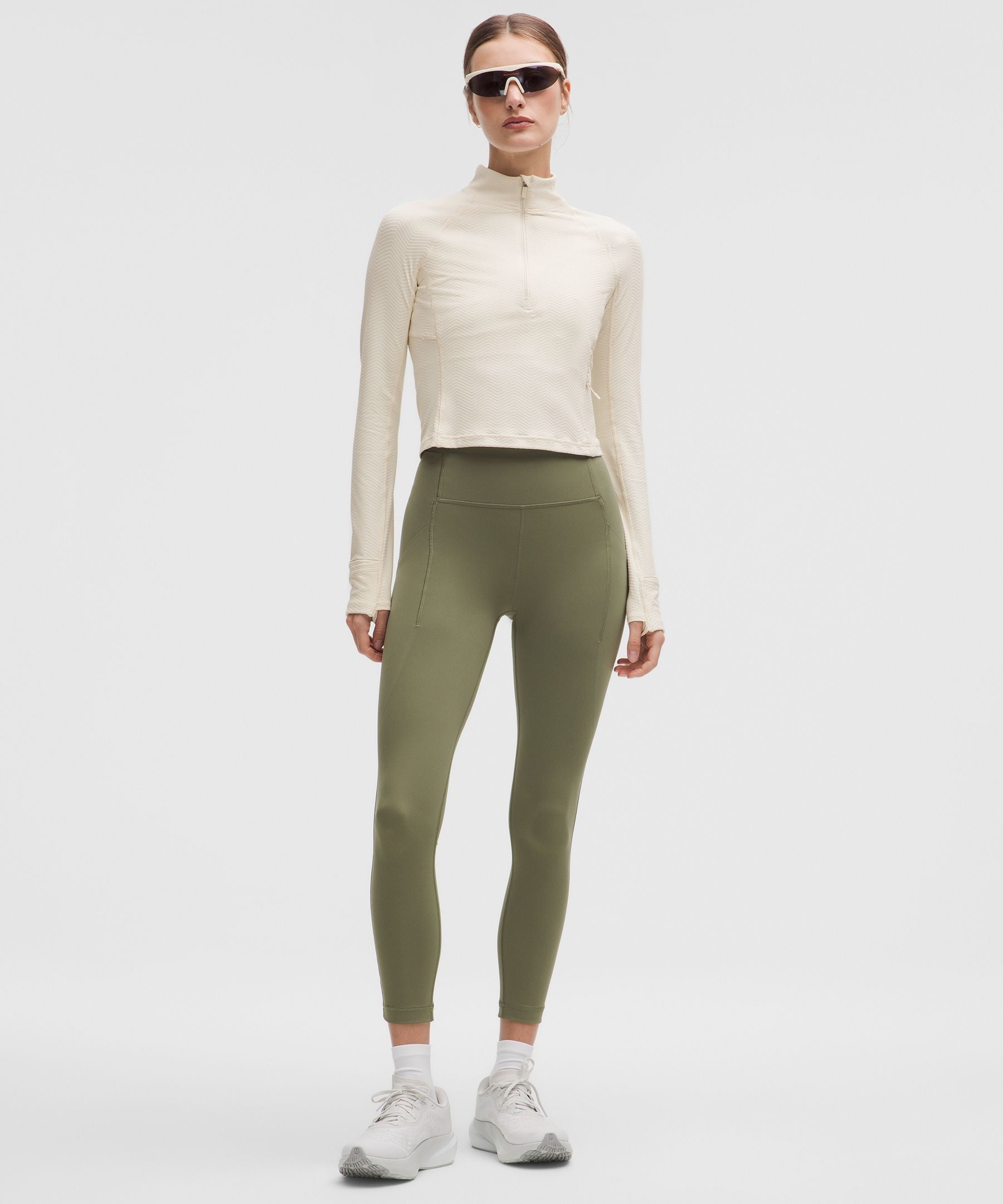 Lululemon Women's It's Rulu Cropped Half Zip *Chevron Updated