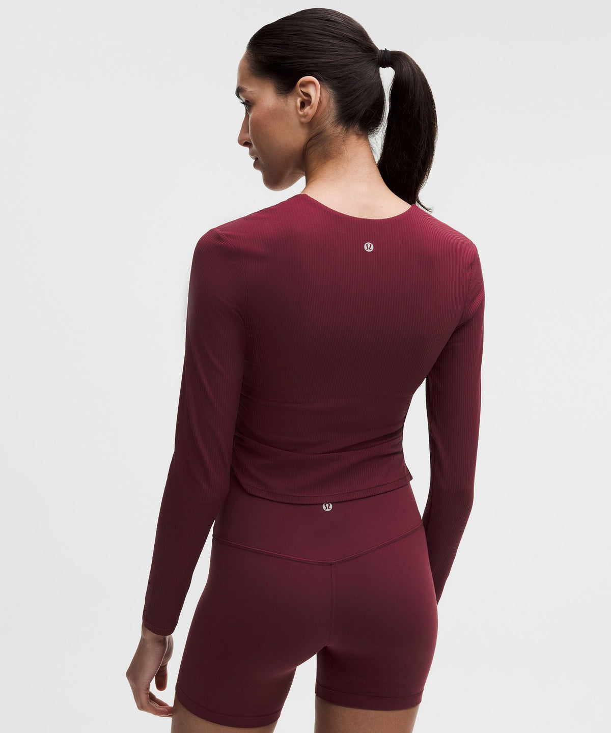 Lululemon Women's All It Takes Ribbed Nulu V-Neck Long-Sleeve Shirt *B-D Cups