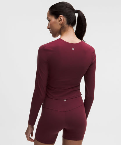 Lululemon Women's All It Takes Ribbed Nulu V-Neck Long-Sleeve Shirt *B-D Cups