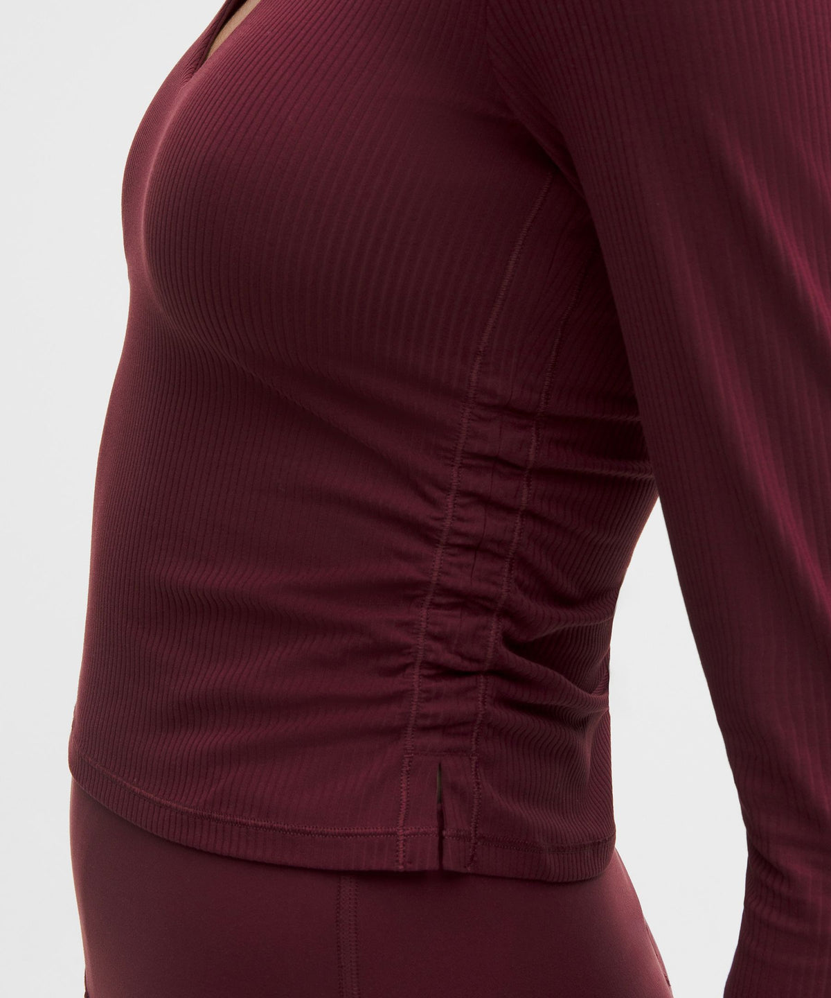 Lululemon Women's All It Takes Ribbed Nulu V-Neck Long-Sleeve Shirt *B-D Cups