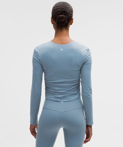 Lululemon Women's All It Takes Ribbed Nulu V-Neck Long-Sleeve Shirt *B-D Cups