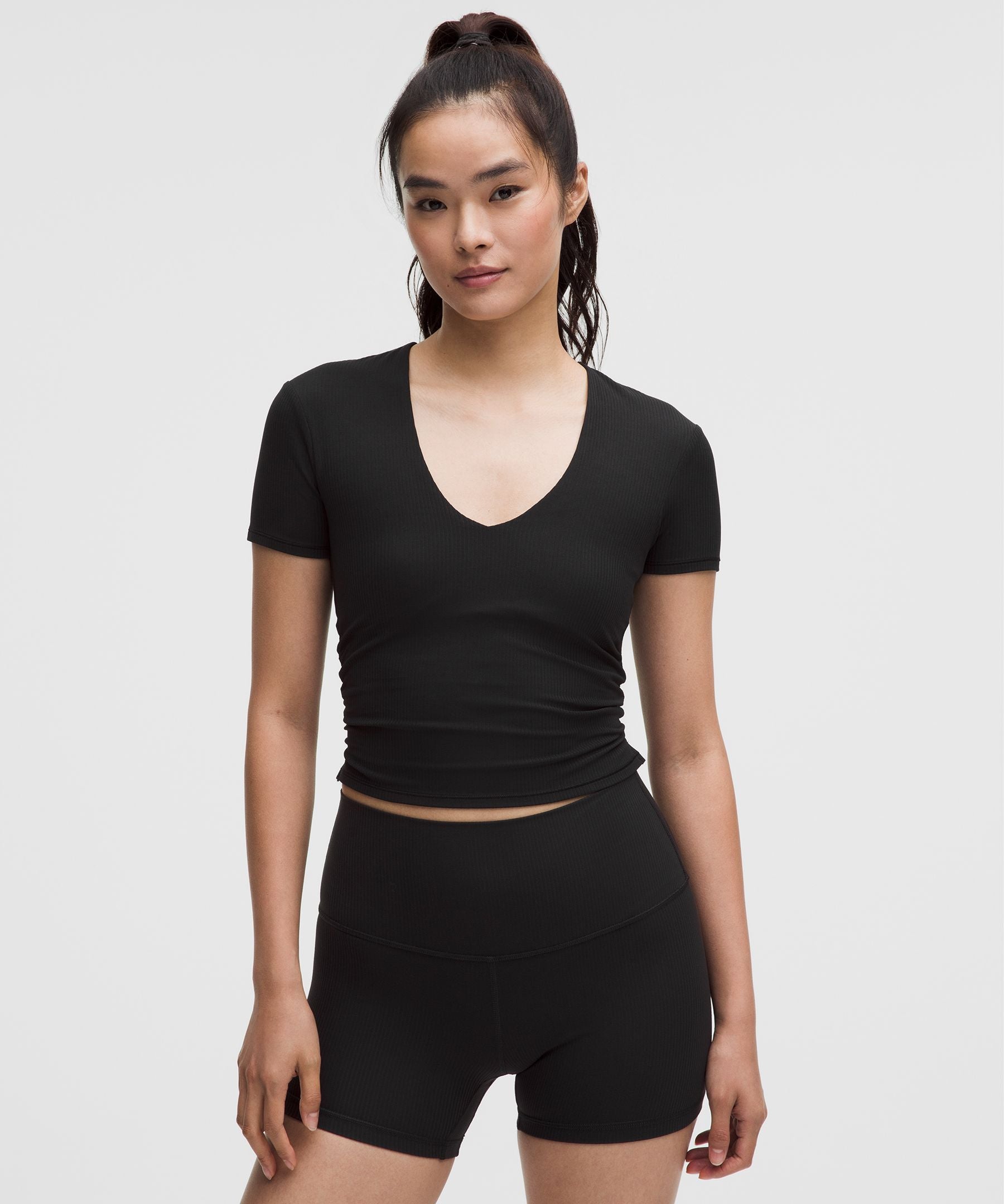 Lululemon Women's All It Takes Ribbed Nulu V-Neck T-Shirt *B–D Cups