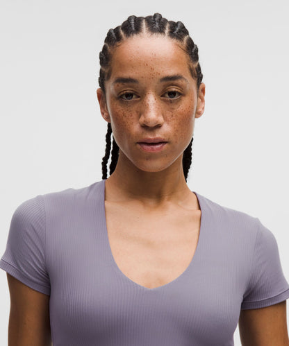 Lululemon Women's All It Takes Ribbed Nulu V-Neck T-Shirt *B–D Cups