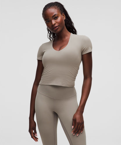Lululemon Women's All It Takes Ribbed Nulu V-Neck T-Shirt *B–D Cups
