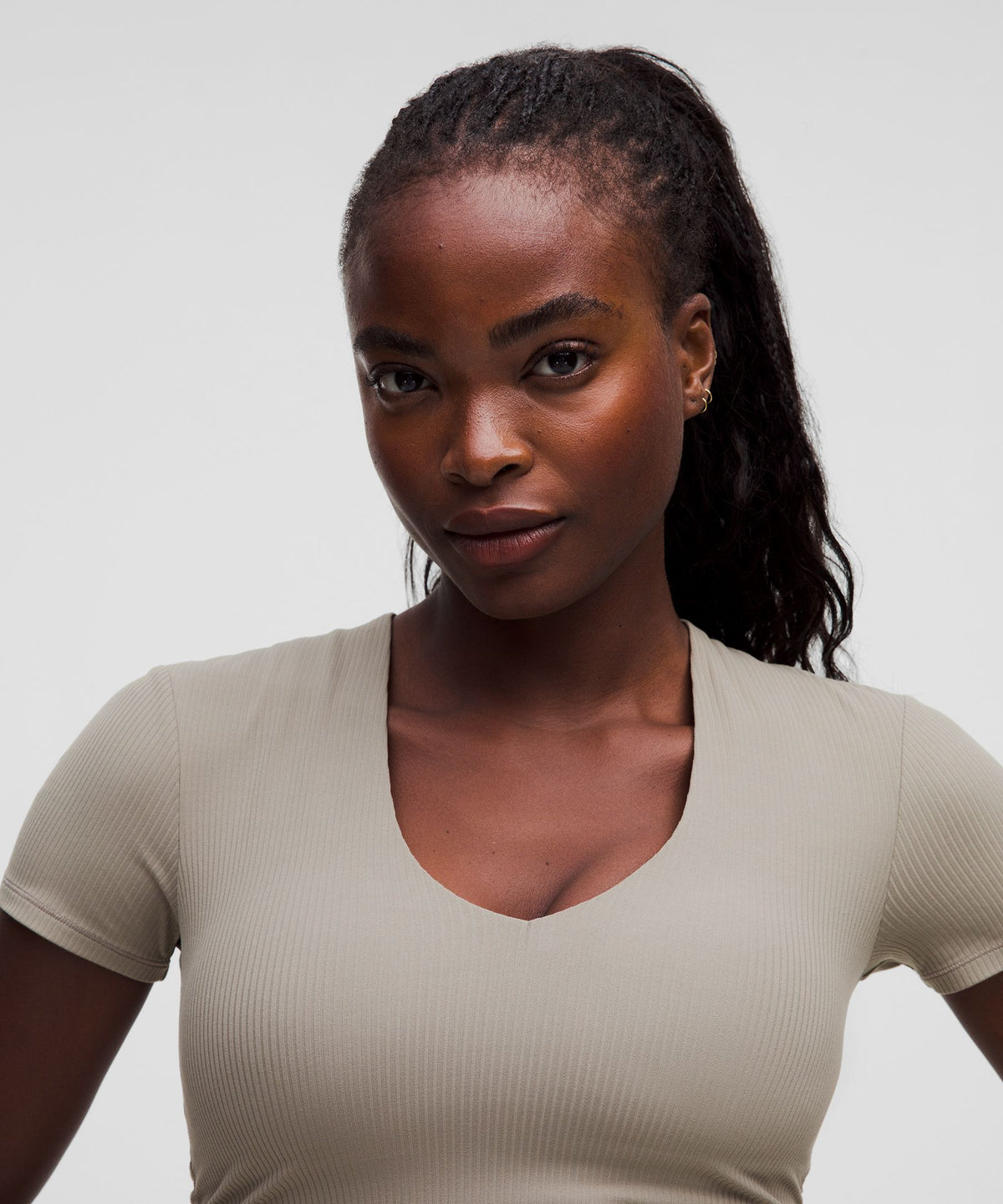 Lululemon Women's All It Takes Ribbed Nulu V-Neck T-Shirt *B–D Cups
