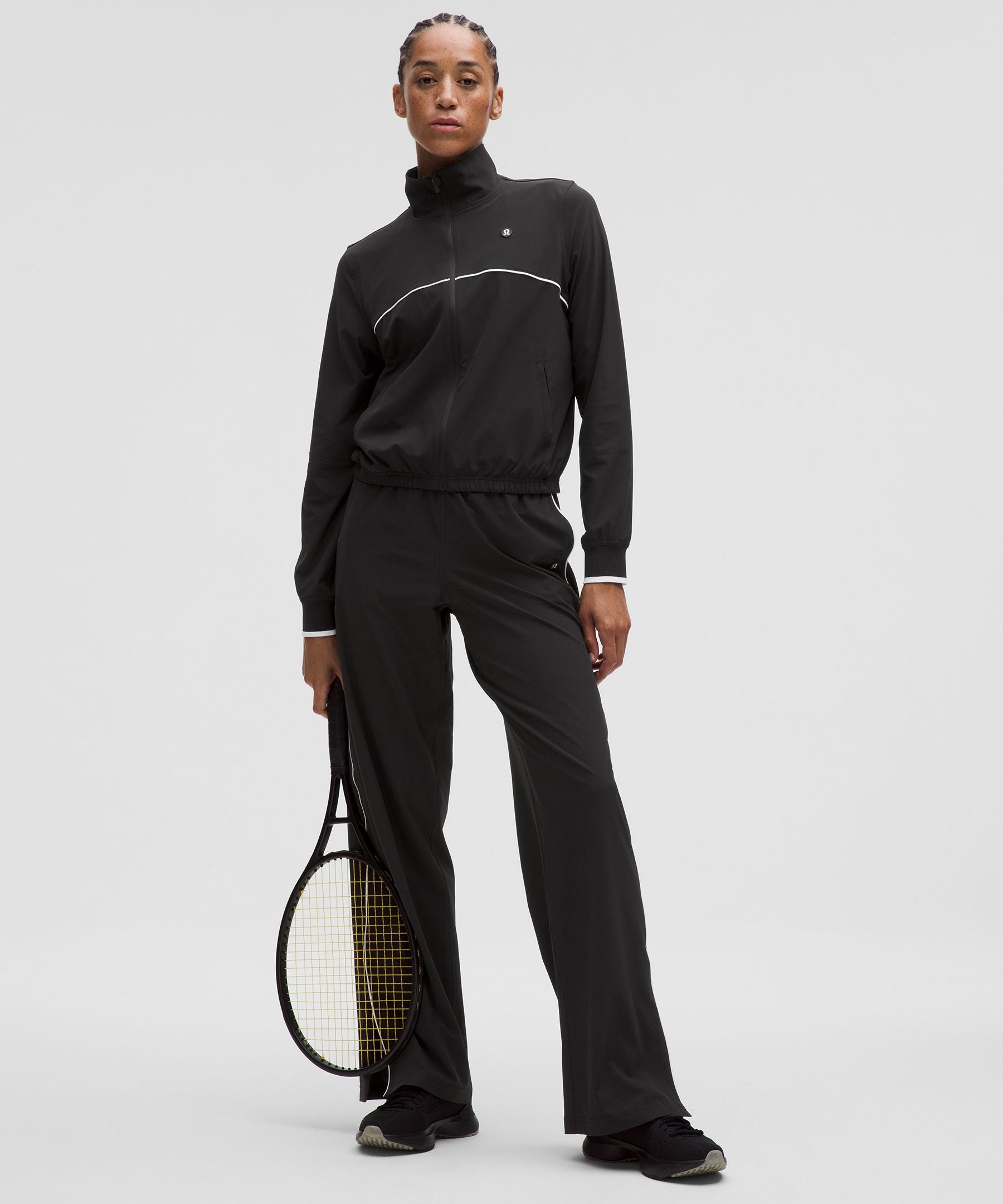 Lululemon Court Rival Tennis Track Jacket Black/White