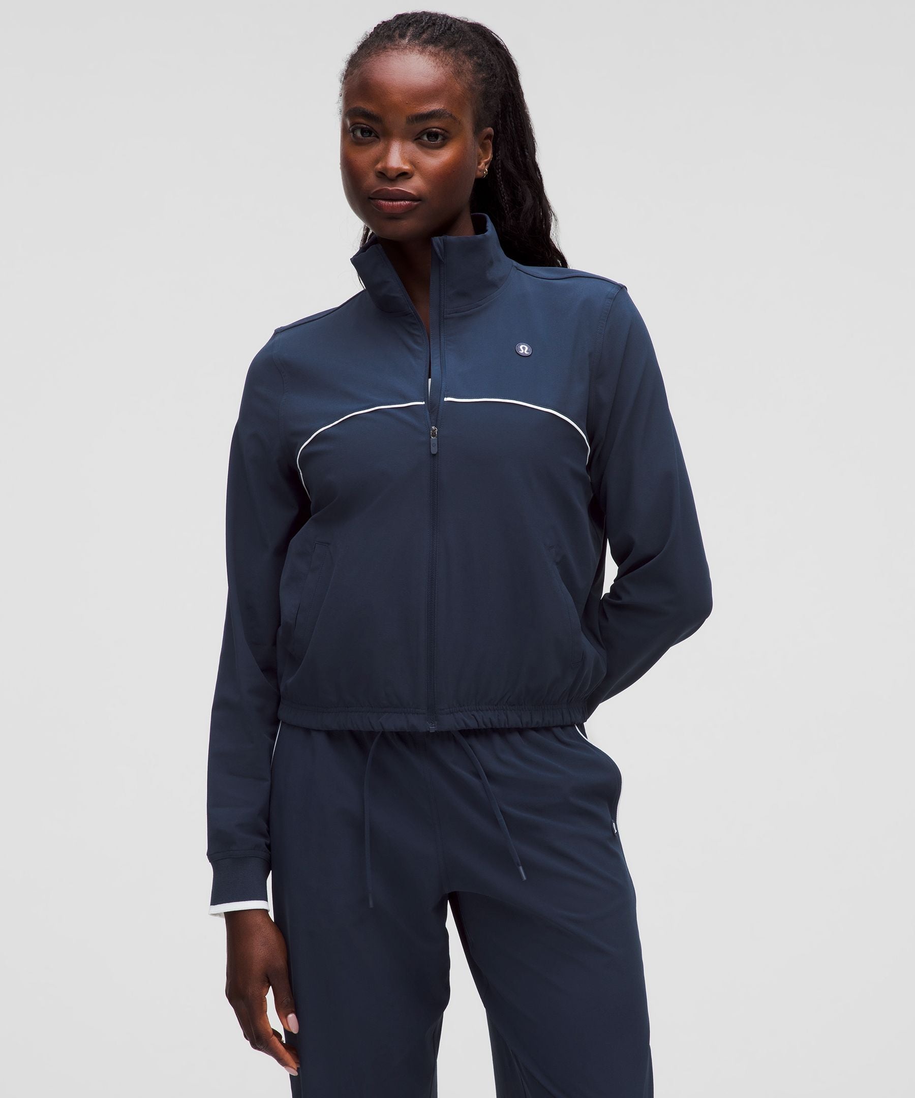 Lululemon Court Rival Tennis Track Jacket Club Blue/White
