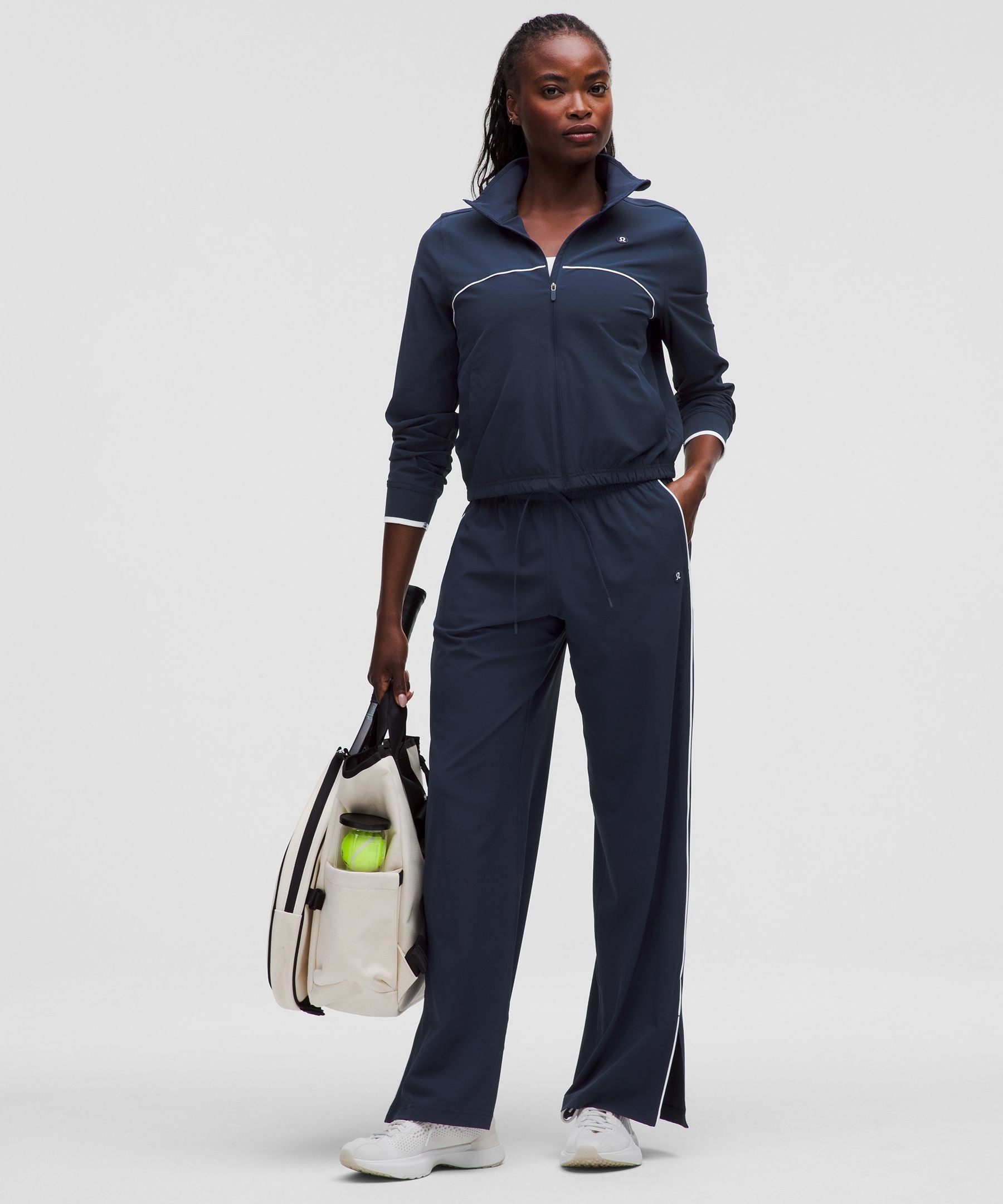 Lululemon Court Rival Tennis Track Jacket Club Blue/White