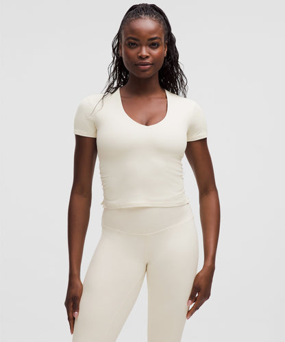 Lululemon Women's All It Takes Ribbed Nulu V-Neck T-Shirt *B–D Cups