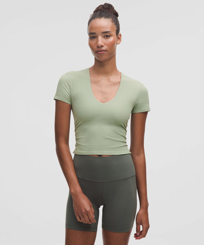 Lululemon Women's All It Takes Ribbed Nulu V-Neck T-Shirt *B–D Cups