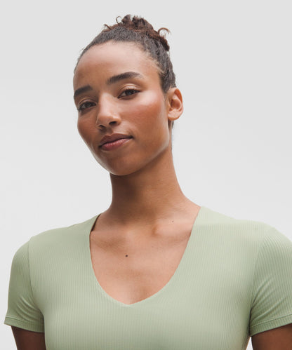 Lululemon Women's All It Takes Ribbed Nulu V-Neck T-Shirt *B–D Cups