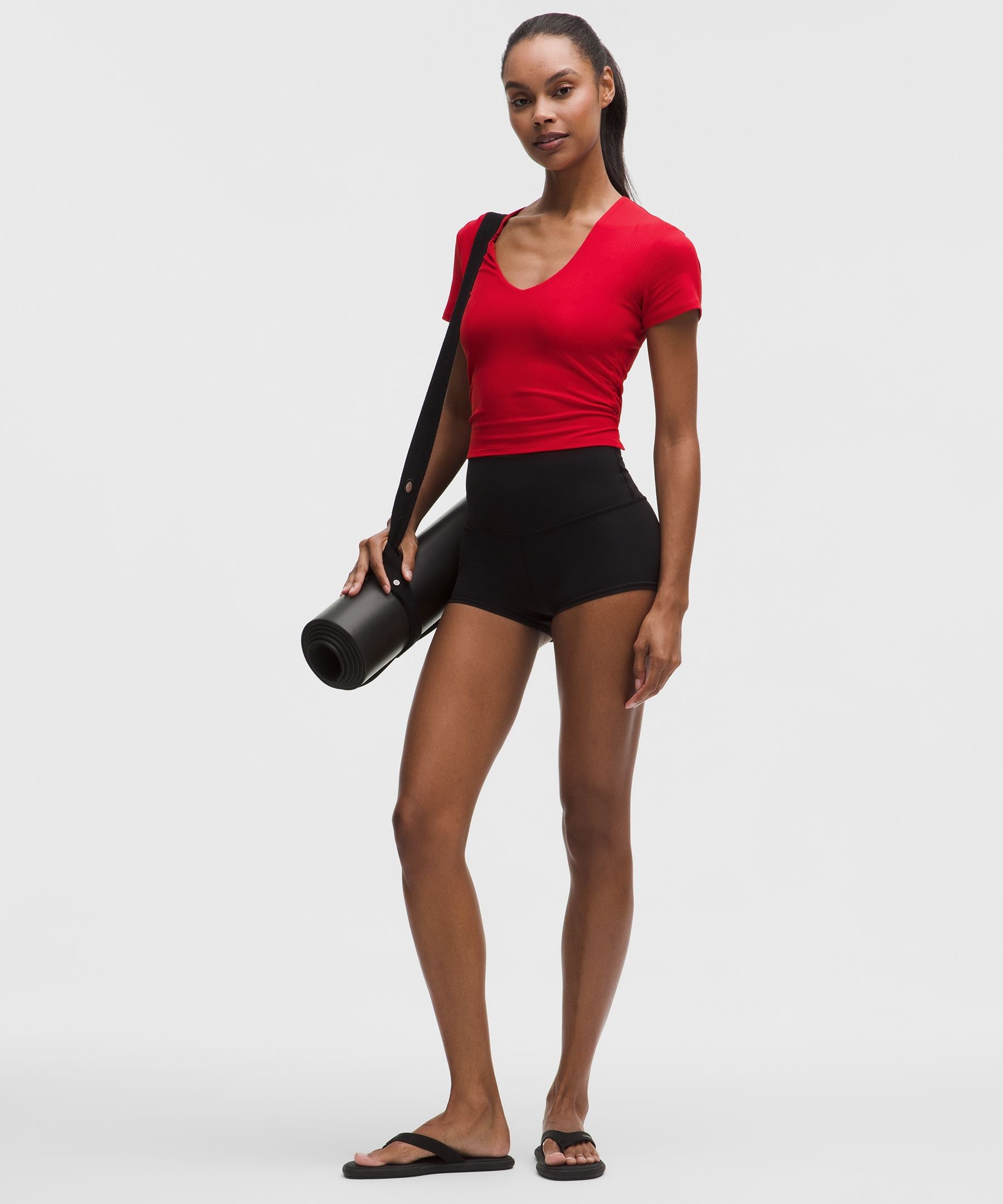 Lululemon Women's All It Takes Ribbed Nulu V-Neck T-Shirt *B–D Cups