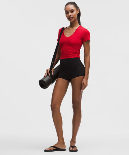 Lululemon Women's All It Takes Ribbed Nulu V-Neck T-Shirt *B–D Cups
