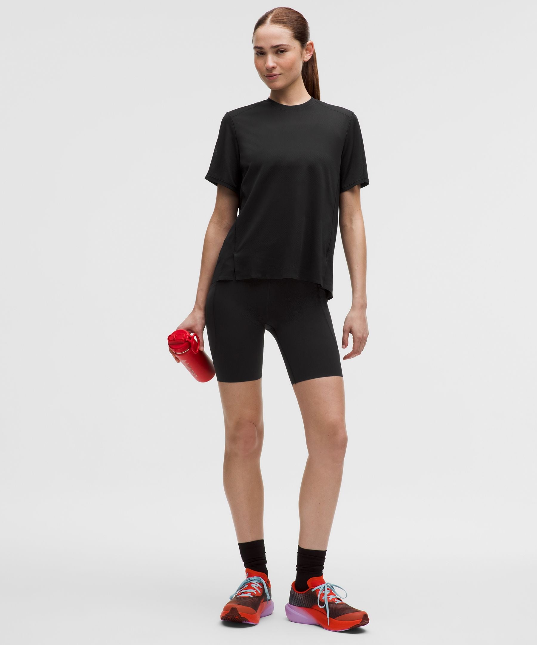 Lululemon Women's Fast and Free Short-Sleeve Shirt *Perforated Stripe