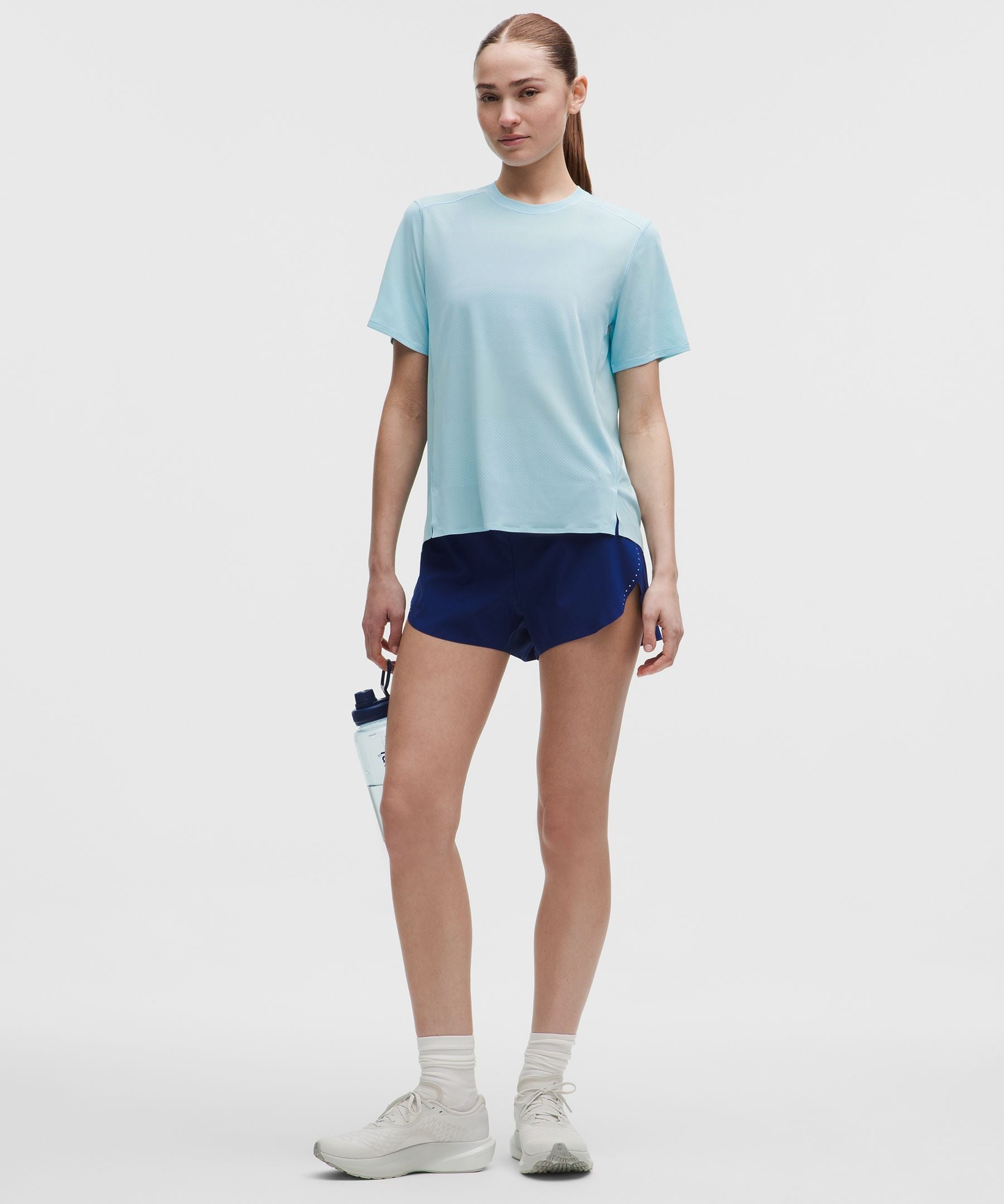 Lululemon Women's Fast and Free Short-Sleeve Shirt *Perforated Stripe