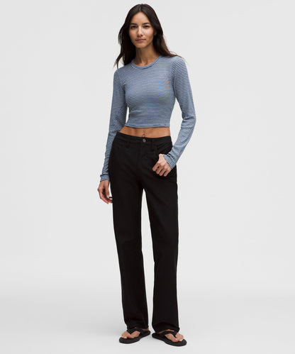 Lululemon Women's Hold Tight Straight-Hem Cropped Long-Sleeve Shirt