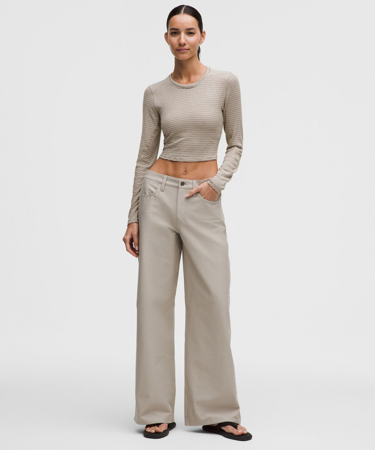 Lululemon Women's Hold Tight Straight-Hem Cropped Long-Sleeve Shirt