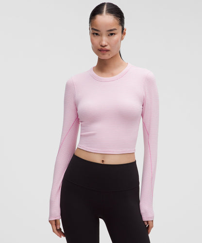 Lululemon Women's Hold Tight Straight-Hem Cropped Long-Sleeve Shirt