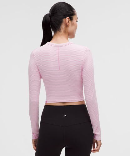 Lululemon Women's Hold Tight Straight-Hem Cropped Long-Sleeve Shirt