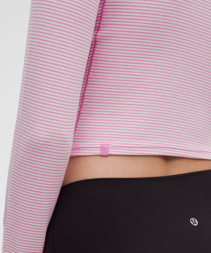 Lululemon Women's Hold Tight Straight-Hem Cropped Long-Sleeve Shirt