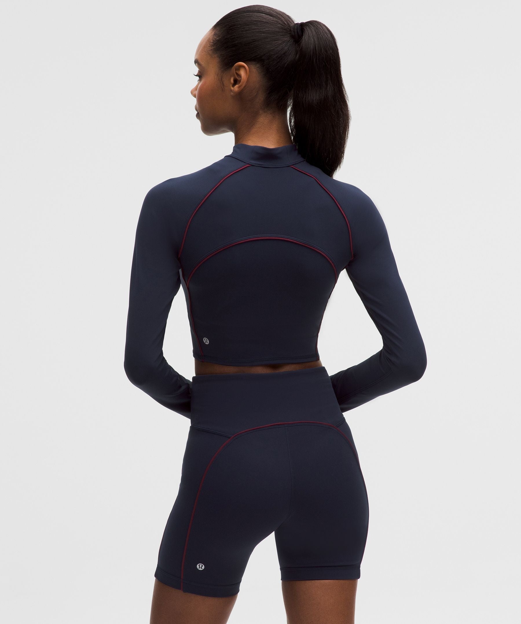 Lululemon Wunder Train Cropped Long-Sleeve Half Zip