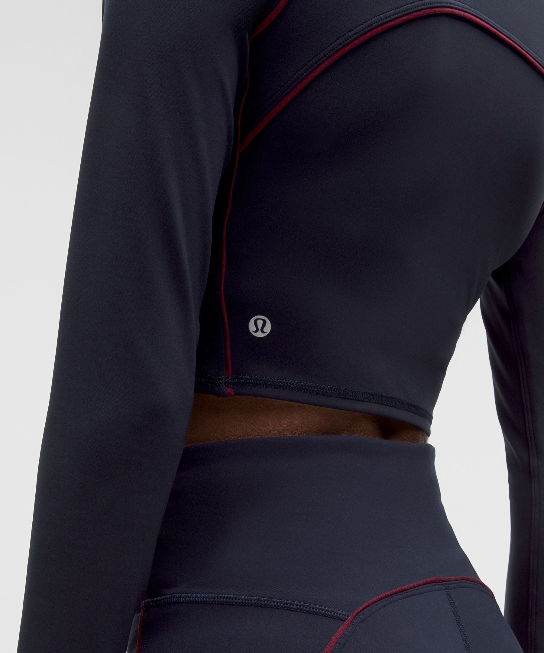 Lululemon Wunder Train Cropped Long-Sleeve Half Zip