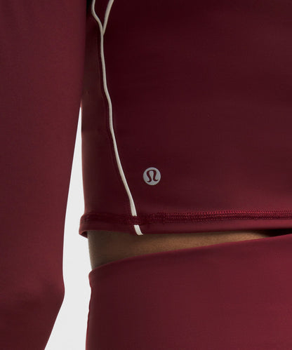 Lululemon Wunder Train Cropped Long-Sleeve Half Zip