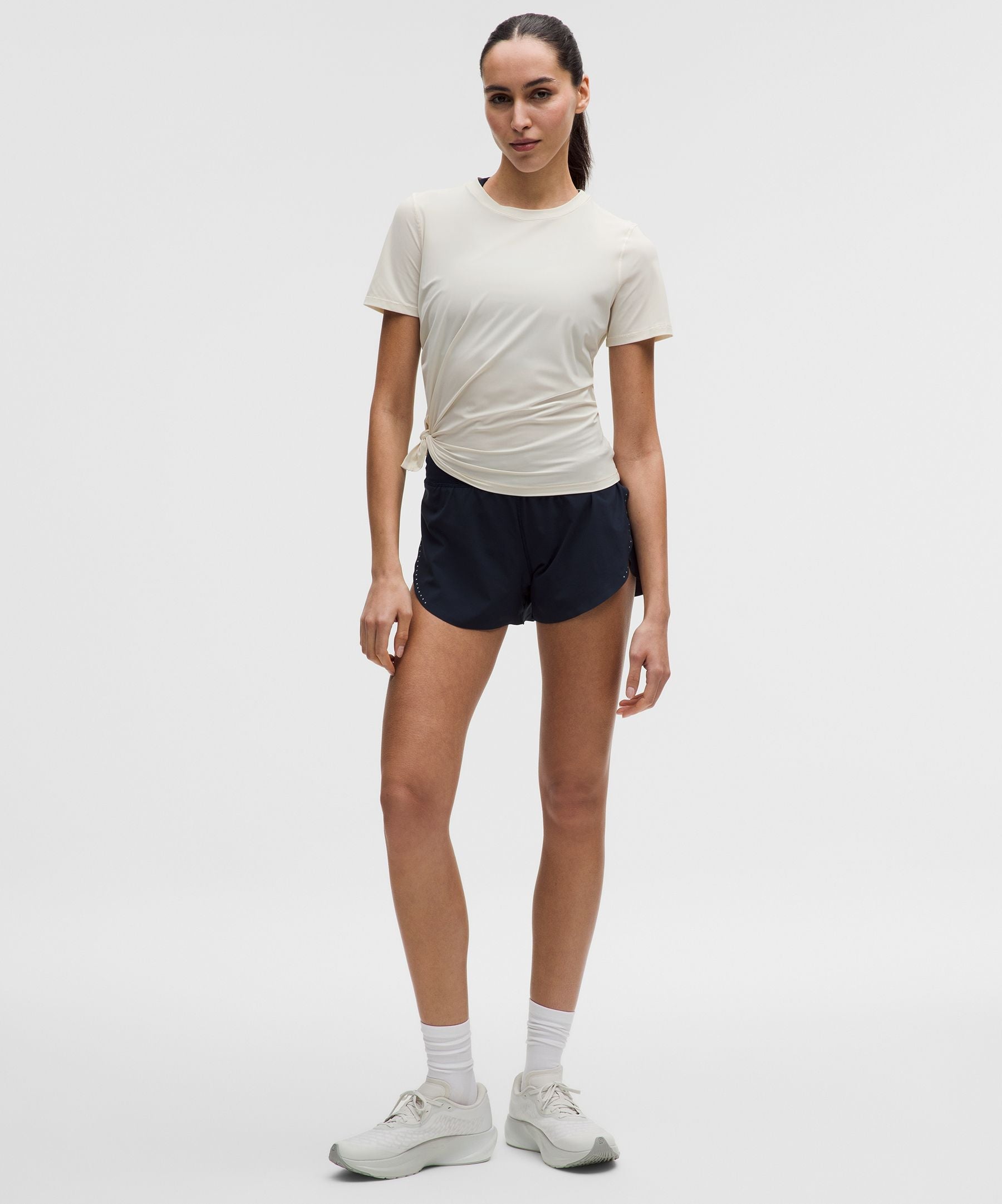 Lululemon Women's Side-Ruched Running Short-Sleeve Shirt